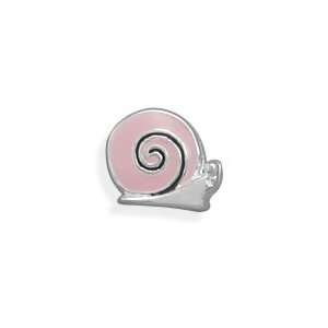 Sterling Silver Charm Bead Pink Snail   Compatible with Bracelets Like 