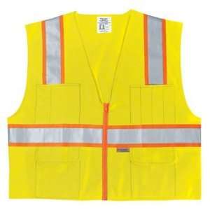   Vest3 Org/Silv 611 Survlx3   class 2 poly safety vest3 org/silv