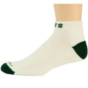  Reebok New York Jets White Green Low Cut Socks