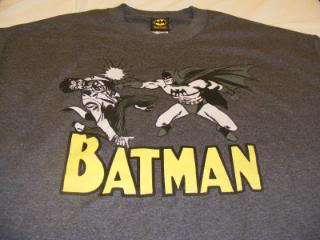Batman Dark Knight Bang Pow Crash Gray T Shirt DC Comics New  