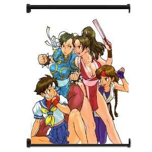 Street Fighter Anime Game Chun Li Mai Shiranui Fabric Wall 