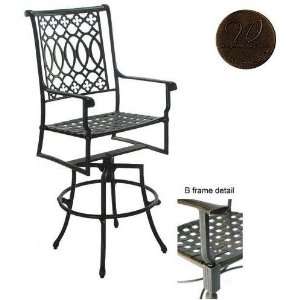  Windham Castings Elysee Swivel Bar Stool Frame Only, Spice 