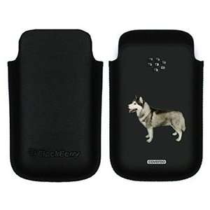  Siberian Husky on BlackBerry Leather Pocket Case  