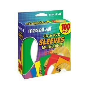  Maxell MAXELL CD/DVD SLVS MULTI CLR100PK 190132 CLR 100PK 