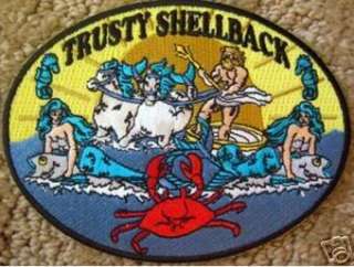 Up for auction is a Brand New and unsewn US NAVY SHELLBACK PATCH 