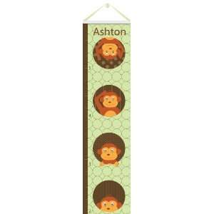  Monkey Growth Chart   Personalized, Alternate Colors 