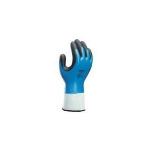  SHOWA BEST 377 07 Palm Coated Glove,Blue/Black,M,PR