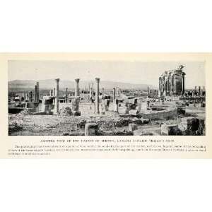  1923 Print Market Sertius Trajan Arch Archaeology Basilica 