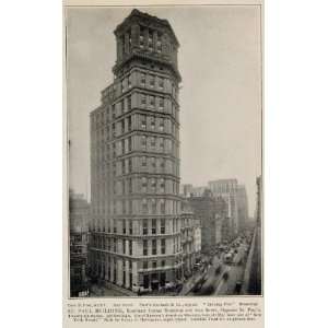  1903 St. Paul Building Broadway Ann Street NYC Print 