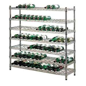 Shelf Wire Wine Rack Qty(4) 14 Deep x 48 Wide Chrome Wine Shelves 