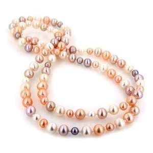   Cultured Pearl Necklace   36 Endless w/ Sterling Silver Shortener