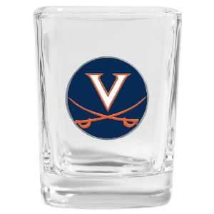  Set of 2 Virginia Cavaliers Square Shot Glass   NCAA 