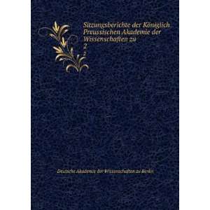   zu . 2 Deutsche Akademie der Wissenschaften zu Berlin Books