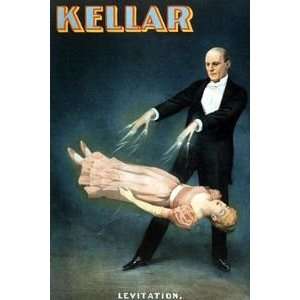  Kellar Levitation   12x18 Framed Print in Black Frame 
