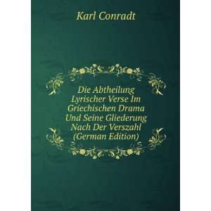   Gliederung Nach Der Verszahl (German Edition) Karl Conradt Books