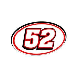    52 Number   Jersey Nascar Racing Window Bumper Sticker Automotive