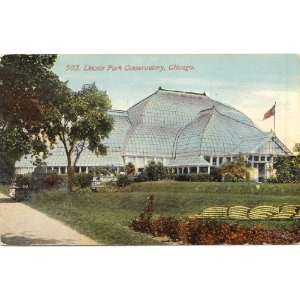 1912 Vintage Postcard   Lincoln Park Conservatory   Chicago Illinois