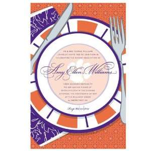    Clemson Tigers Placesetting Invitations 25ct