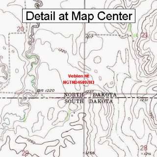  USGS Topographic Quadrangle Map   Veblen NE, North Dakota 