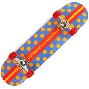  Little Missmatched   Girl Skateboard in Blue and Orange 