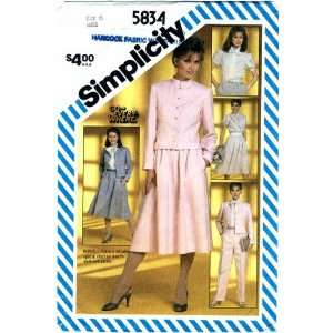  Simplicity 5834 Sewing Pattern Misses Go Everywhere Pants Skirt 