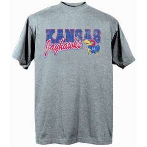  KU NCAA Dark Ash Short Sleeve T Shirt 2Xlarge