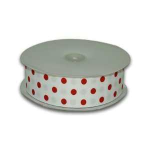   Dot 1 1/2 inch 50 Yards, White with Red Dots
