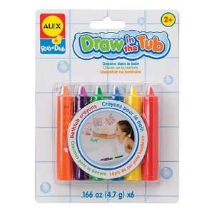   By Panline Usa Inc. ALE639R Draw In The Tub Crayons 6pk Toys & Games