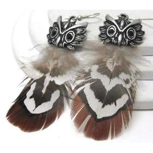  Shake Your Owl Feathers Silver Tone Owl Dangle Hook 