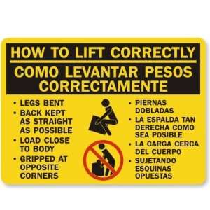  How To Lift Correctly (with graphic) (Bilingual 
