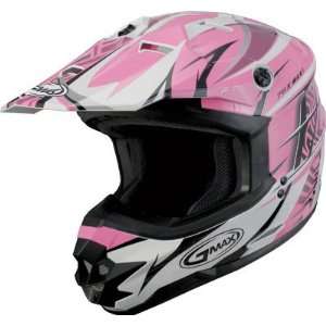    G Max GM76X Helmet Pink/White/Black Large