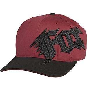  Fox Racing Shacked Flexfit Hat   Small/Medium/Burgundy 