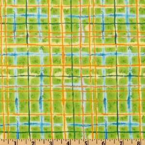  44 Wide Best Of Mary Lou Plaid Light Green/Orange Fabric 