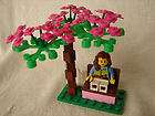 Minifigure Girl PINK CHERRY BLOSSOM TREE CUSTOM BUILDING KIT contains 