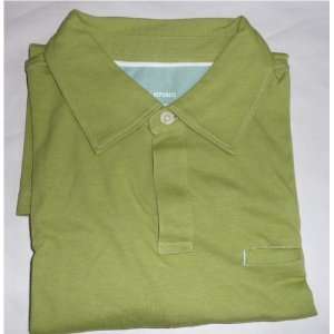  Banana Republic Collar T Shirt with Pocket in Green Size L 