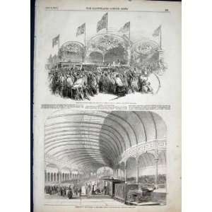  Railway Station Newcastle Upon Tyne Majesty Print 1850 