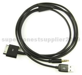 Car AUX Audio USB Cable for iPod iPhone 4G 3G 3GS C3  