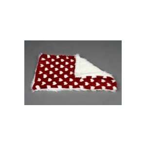  Dreampuff Mat   Red With White Hearts/White Shag   Large 