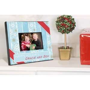  Personalized Snowflakes and Stripes Picture Frame 