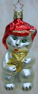 OLD WORLD Cool Cat Kitty Star ORNAMENT Inge Star102  