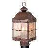   Colonial Pendant Lighting Fixture, Royal Bronze, Clear Seeded Glass