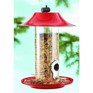  North State Industries 1599 Red Roof Tube Bird Feeder 