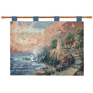 Thomas Kinkade Light of Peace Tapestry   26 x 36 