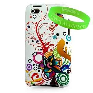  Flower Art Case Hard Cover for iTouch 4 Snap on Case for Apple 
