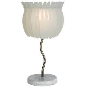   Lighting Corp. Lotus Two Light Table Lamp in Brushed Nickel   TT6962