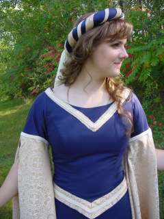   Renaissance Medieval Blue Gold Princess Lady dress costume BLOWOUT