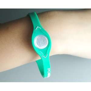 Power Balance Bracelet Wristband Green with RANDOM lettering, Size 