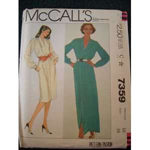  MISSES PULLOVER DRESS SIZE 16 (BUST 38) MCCALLS SEWING 