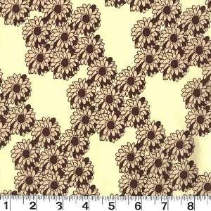 45 Wide ZaZu Floral Crush Buttercreme Fabric By The Yard 