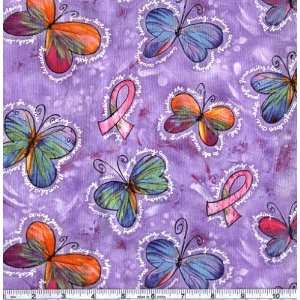  60 Wide Giving Hoping and Helping Lavender Fabric By The 